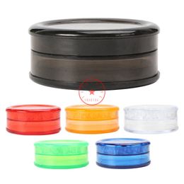 Latest Colourful Plastic Smoking 60MM Herb Tobacco Grind Spice Miller Grinder Crusher Grinding Chopped Hand Muller Handpipes Cigarette Holder DHL