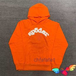 Men's Hoodies Sweatshirts 2023 Orange Red Young Thug Spider Hoodie Men Women 1 White Sp5der Web 555555 Pullovers Loose Hooded VD9B ZL6Y