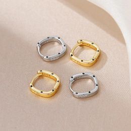 Hoop Earrings 925 Silver Plated Zircon Square Earring For Women Girls Party Punk Jewelry Gift Eh2321