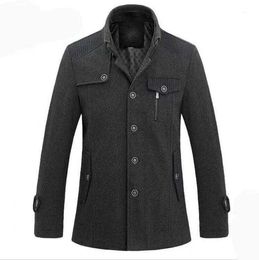 Men's Jackets Spring Men Wool Coat Fashionable Man of Cultivate One's Morality Winter Jacke Selling Windbreaker