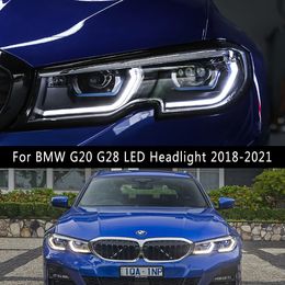 Car Accessories Head Lamp DRL Daytime Running Light For BMW G20 G28 LED Headlight 18-21 325i 320i Streamer Turn Signal Indicator