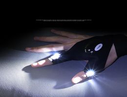 Epacket LED Flashlight Glowing Fishing Gloves Repair Lighting Finger Lights3566818