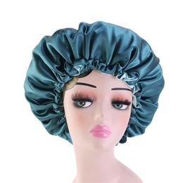 Hair Clips & Barrettes Adjust Caps Satin Bonnet Double Layer Waterproof Sleep Night Cap Head Jewellery For Curly Springy Styling Acc253J