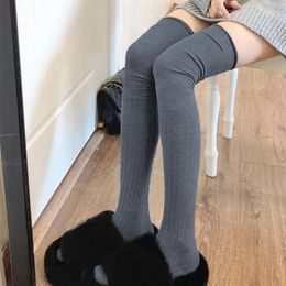 Women Socks Fashion Thermal Stockings For Long Trendy Casual Over The Knee-socks Warm Cotton Winter Tall Tube Leggings