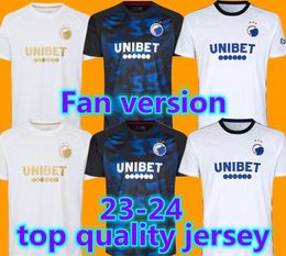 23 24 FC Copenhagen soccer jerseys 2023 2024 homen away White Gold Football Shirts Kit Byens Hold men football shirt jersey