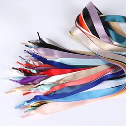 30Pairs Candy Colour Grosgrain Ribbon Shoes 2cm Polyester Satin Glossy Silk Band For Shoelace Accessories Drop 231221