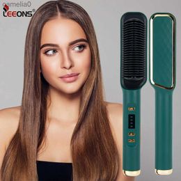 Hair Curlers Straighteners Hair Straightener Brush Electric Hot Comb Hair Straightener Hair Brushes Comb Hot Heating Comb Multifunction Hair StraightenerL23122