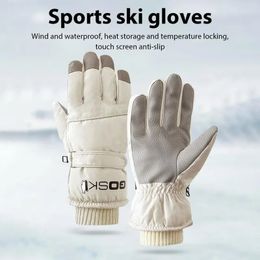 Unisex Ski Gloves -30 Degree Snowboard Mittens Touchscreen Gloves Winter Snowmobile Motorcycle Waterproof Thermal Snow Gloves 231221