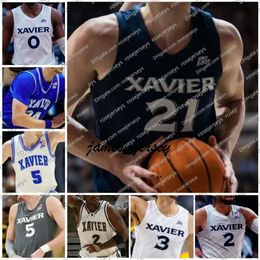 Jam Custom Xavier Musketeers Basketball Jersey Desmond Claude Quincy Olivari Dailyn Swain Abou Ousmane Gytis Nemeiksa Dayvion Mcknight Men Women