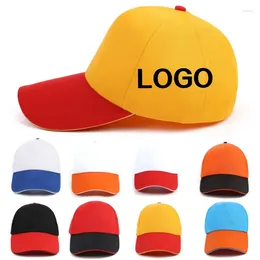 Berets Summer Contrast Baseball Cap Custom Logo Unisex Sun Hat Personality Embroidery Diy