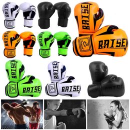 2pcs Boxing Training Fighting Gloves PU Leather Kids Muay Thai Sparring Punching Karate Kickboxing Professional Glove for Adult 231222