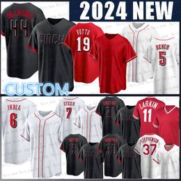 Elly De La Cruz Johnny Bench Baseball Jersey Ken Griffey Jr. Jonathan India Joey Votto Barry Larkin Spencer Steer Alexis Diaz Joe Morgan Tyler Stephenson Hunter Greene