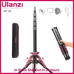 Ulanzi MT-49 1.9M Carbon Fibre Lighting Stand Portable Tripod Pography Light Stand for LED Light Flash Softbox Travel Monopod 231221