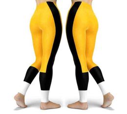 JIGERJOGER Yoga pants Sport Leggings Hockey Team Footba cb men leggins gym workout pant yeow black white patches3630334