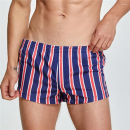 Underpants M-2XL Mens Cotton Underwear Boxer Shorts Casual Plaid Elastic Waistband Button Comfortable For Home