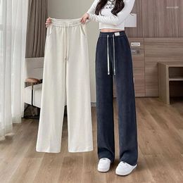 Women's Pants 2023 Wide-leg Women Spring Autumn Narrow Version High Waist Drape Loose Slim Sweatpants Straight Casual