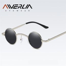 AIVERLIA SMALL Round Sunglasses Brand Design Men Women Vintage Circle Glasses Metal Frame Round Shades AI58288E