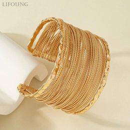 Bangle Metal Chain Wrapped For Women Fashion Jewellery Geometric Trendy Heavy Styles Accessories Gifts 2023582