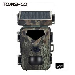 Tomshoo Solar camera Hunting Camera 20MP1080P 03s Trigger Speed Night Vision Motion Activated Trail 231222