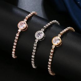 Link Bracelets Vintage Set Silver Colour Crystal Rhinestone Heart For Women Fashion Geometric Adjustable Infinity Jewellery