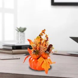 Decorative Flowers Pumpkin Flower Party Decor Desk Kitchen Ornament Autumn DIY Crafts Wedding Decorations Po Props Halloween