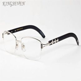 popular lunette sunglasses for women retro half frame bamboo wood sunglasses full frame silver gold mental alloy frame Grey black 255l