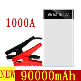 Banche 1000A Auto Jump Starter Power Banks 90000mAh Stazione di batteria portatile per dispositivo di avviamento di emergenza per auto