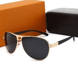 2021 Top Designer Metal Glasses Fashion Female Pilot Men Sunglasses UV400 Lens Commercial Style with Box307V