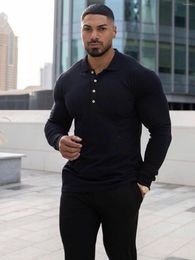 Men's T Shirts Trendy European And American Autumn Long-Sleeved Large Polo Shirt