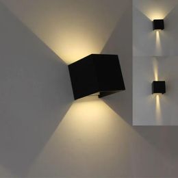 Lamps Modern Square Led Wall Light 6W 12W Bedroom Bedside Light Living Room Balcony Aisle Wall Lamp Up and down Light 85265V