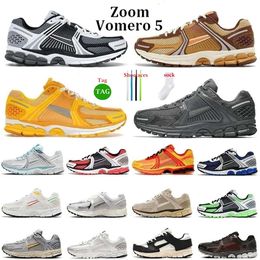 Vomero 5 Zoom Running Shoes Electric Green Black Anthracite Yellow Ochre Light Bone Electric Green Black Flat Pewter Anthracite Vomeros Men Women Trainers Sneakers