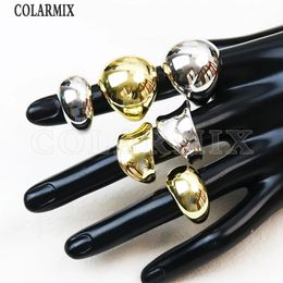 Band Rings 10 Pcs Multi Design Geometric Metallic Openable Women Classic Party Rings Vintage Lovely Finger Jewelry 4 231222