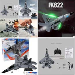 Electric/Rc Aircraft 2.4G Glider Rc Drone F22 Su35 Fixed Wing Aeroplane Hand Throwing Foam Dron Electric Remote Control Outdoor Plane Dhlkt