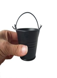 D6H5CM TinySucculents Planters Mini Pails Black Small Buckets for Party Candy Gift Box7918005