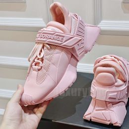 Designer Daysorange Shoes Women's Sneakers Pink Duct Tape Loafers Beige Thick Bottom Heels 5.5cm Outdoor Running Trainer Casual Runner Calfskin TPU Size EUR 35-40