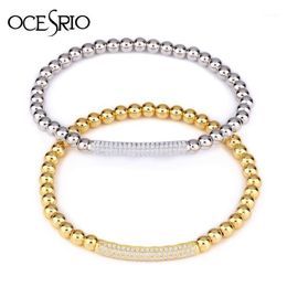 OCESRIO New Pave CZ Silver Color Mens Bracelets Luxury Adjustable Copper Gold Beads Charm Bracelets for Women Jewelry brt-a371270Y