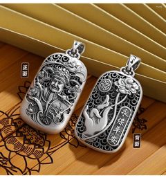 Pendant Necklaces Vintage Buddha Necklace For Men And Women Religious Jewellery Amulet Gift Manjusri Bodhisattva Guanyin