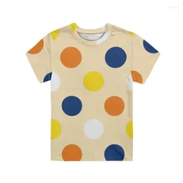 Women's T Shirts 2023 Yikeluo Fashion Summer Children 3D Cartoon T-shirt For Boy Girls Point Print Shirt Tops Tees Kids Clothes