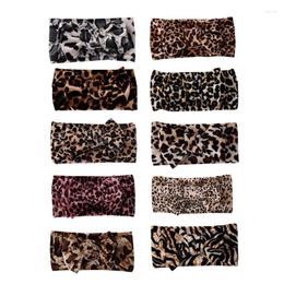 Hair Accessories Leopard Print Baby Bow Headbands Soft Elastic Headwrap Pography Prop