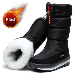 Boots Women Snow Boots Winter Female Boots Thick Plush Waterproof nonslip Thigh High Boots Fashion Warm Fur Woman Winter Shoes 2021