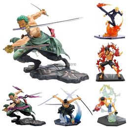 Action Toy Figures 18CM One Piece Luffy Figure Roronoa Zoro Three-Blade Sa-Maximum Manga Anime Statue PVC Action Collection Model Toys For ChildrenL231222
