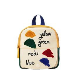 Bags Stitching flip school bag for boys and girls fun small Colour Backpack shoulder bag children bag mini BAG