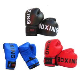 Kick Boxing Gloves for Men Women PU Karate Muay Thai Guantes De Boxeo Free Fight MMA Sanda Training Adults Kids Equipment 231222