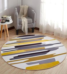 Round Carpet Rug Door Mat Modern Carpets For Living Room Area Bedroom AntiSlip Floor Tapete Home Textile1897731