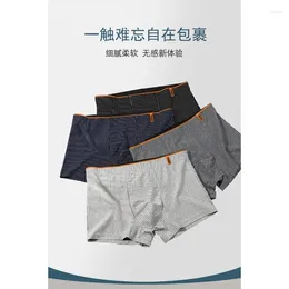 Underpants Orange Edge Men's Underwear Pure Cotton Boxer Shorts Youth Fashion Boys Summer Boxers Breathable And Close To Skin