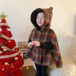 Jackets Children Clothing Girls Winter Fashionable Korean Style Thickened Kids Cape Baby Warm Casual Simple