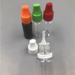 2500Pcs/Lot ChildProof Tamper Evident Caps TPD 10ml PET Bottles for Oil Ejuice Eliquid Plastic Dropper Bottles with Slim Tip On Sale Flmpt