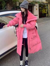 Women's Trench Coats Lamb Wool Lapel Coat Fashionable Waist-cinching Down Jacket Mid-length Over-the-knee Sweet Cute Girly Style Chic