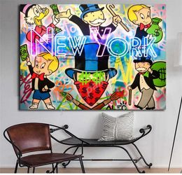 New York Neon Sign By Alec Monopolyingly Poster Painting On Canvas Bedroom Wall Decoration Pictures Decor4056596
