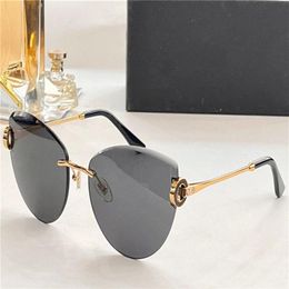 New fashion design sunglasses 6160 rimless cat eye cut lens simple and versatile style outdoor uv400 protection eyewear244Y